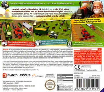 Farming Simulator 14 (Europe) (En,Fr,De,Es,It,Pt,Ru) box cover back